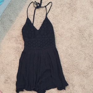 A&F Black Romper with Cutout Center